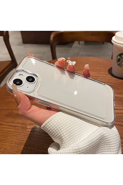 EDELFU غطاء سيليكون شفاف لهاتف آيفون 13 - 14 مع شاشة ميكا صلبة غير صفراء وغطا...