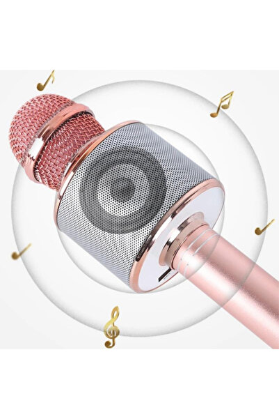 Maybax Eğlenceli Kablosuz Karaoke Mikrofon Bluetooth TF Kart Usb Aux Giriş Ses Değiştirme Efektli Mikrofon