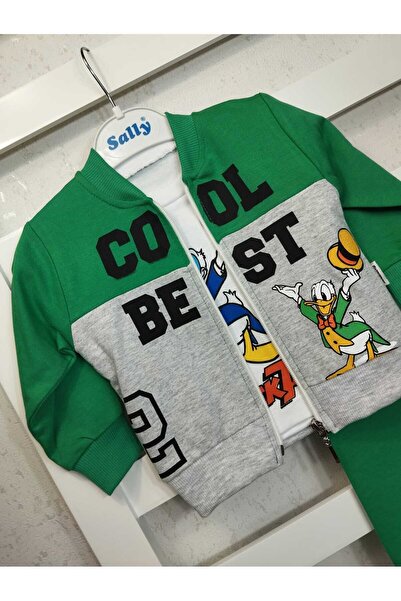 sally baby طقم موسمي مكون من 3 قطع مكون من خيطين، نمط بطة، حروف، طقم علوي وسف...