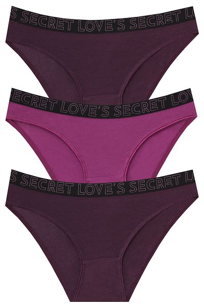 papatya lingerie Pachet de 3 piese economice Bikini Bumbac Anvelopă sport fără urme