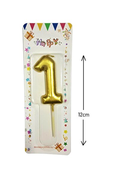 Bkmc BÜYÜK BOY 1 RAKAM GOLD MUM 12CM