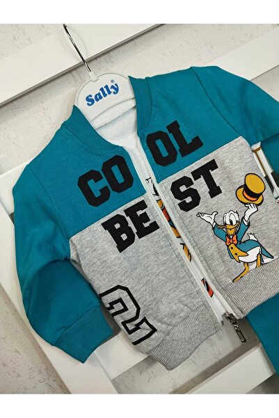 sally baby طقم موسمي مكون من 3 قطع مكون من خيطين، نمط بطة، حروف، طقم علوي وسف...