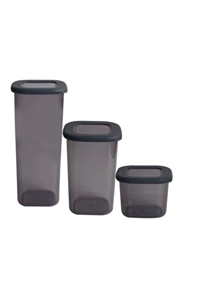 SİHİRLİ AYAKLAR Plastic Triple Storage Container Food Storage 3 Pieces 1750ml 1200ml 550ml Dry Pulses