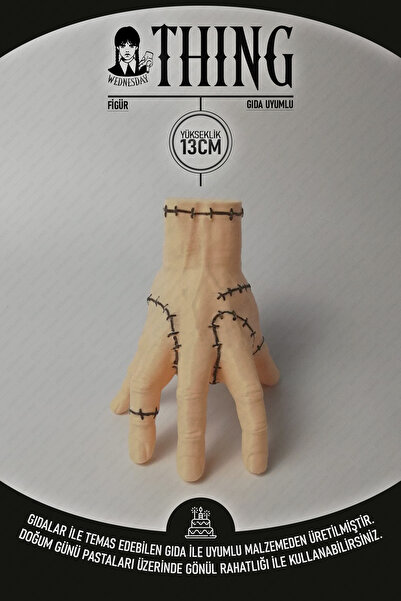 Piduma 13CM Wednesday Thing El Hand Şey Figür Biblo Büst Gıda Uyumlu Doğum Gü...