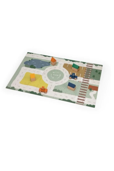 Trixie - WOODEN ROAD PUZZLE WITH ACCESSORIES - AHŞAP YOL YAPBOZ
