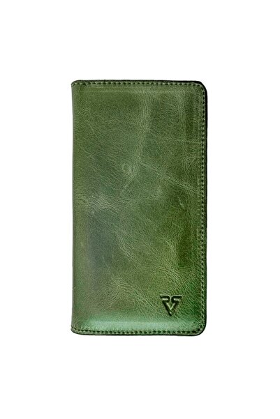 Naturel Tılsım Шкіряний портфель для iPhone, картковий гаманець / 3014 Зелений (димчастий)