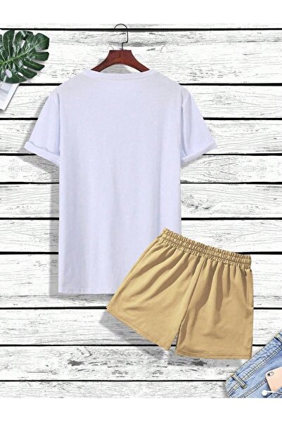 MOONBULL Men's Paris Jet'aime Printed T-shirt-Shorts Set