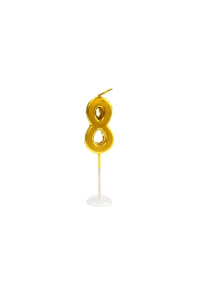 Bkmc KÜÇÜK BOY 8 RAKAM GOLD MUM 8CM