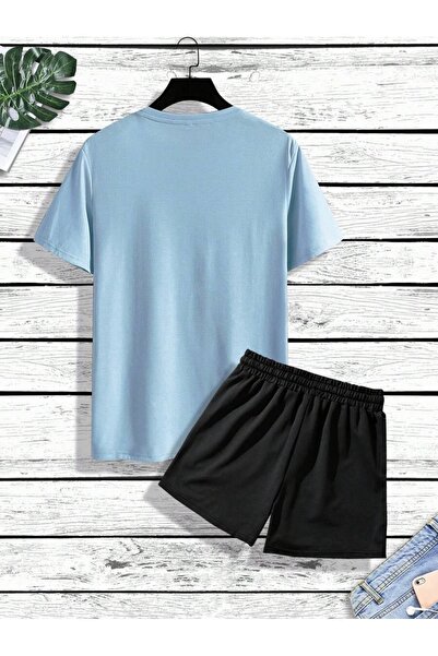 MOONBULL Men's Paris Jet'aime Printed T-shirt-Shorts Set