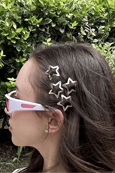 Gofeel Set de catarame din 4 piese Y2K Star Style - Star Snap