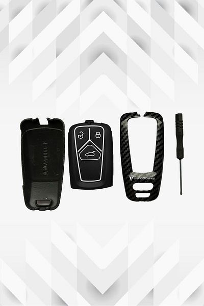 C9 Audi Compatible Carbon Metal Key Case