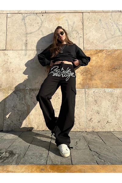 Gofeel Vintage λεπτομέρεια Cargo Pocket Baggy Jean