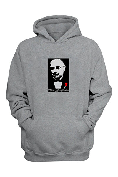 THEWERT Unisex The Godfather Marlon Brando Štampano Siva Regular Fit Čupkani ...