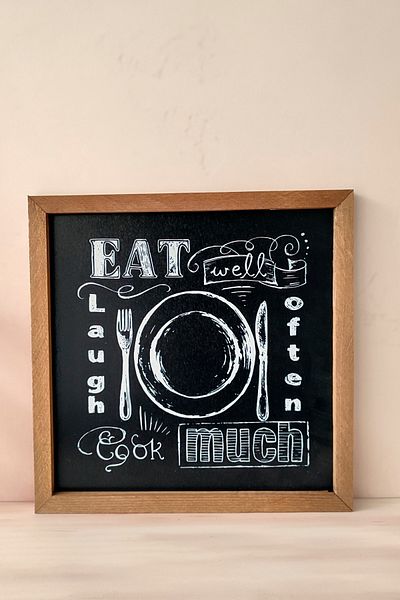 Wooden Factory Bine hrănește, iubitorul meu de mâncare, pictură cu cadru din lemn