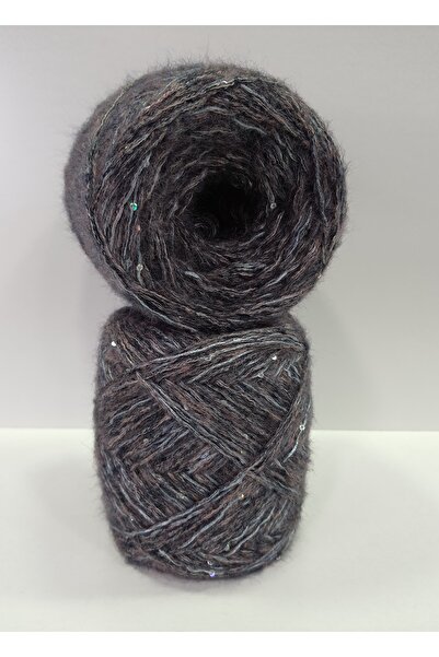 İPLİKOUTLET Lacivert-Pembe Kırçıllı Hologram Pullu Tasarım 500 Gram