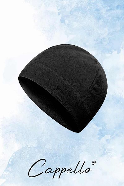 cappello Unisex Fleece Black Beret Capplrbere