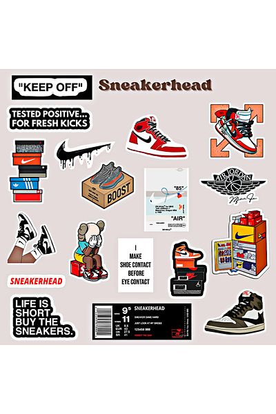 ZobarMarkt مجموعة ملصقات تحت عنوان SneakerHead