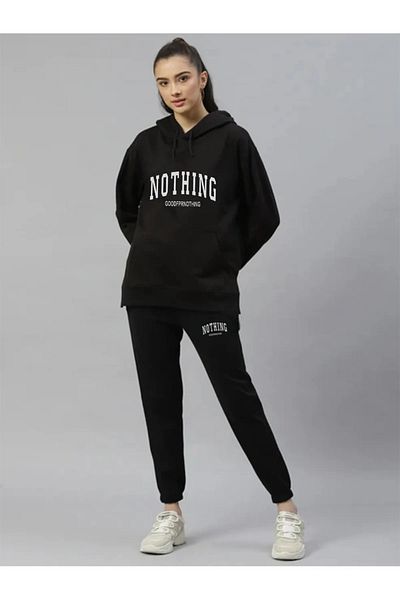 Modern Moda Комплект анцуг - Комплект с щампа, суичър с ластик и качулка
