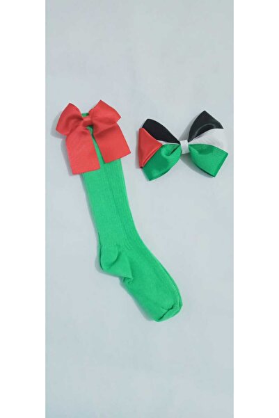 shopland Palestine Flag Themed Handmade Socks and Buckle Set