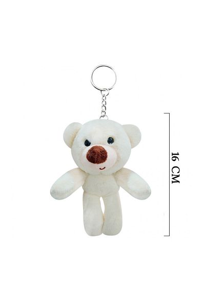 TOPROCKSTORE Cute Teddy Bear Plush Keychain 16 cm