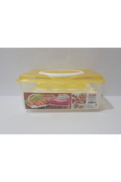 renkli çiçekler Egg Storage Container Egg Box with Lid