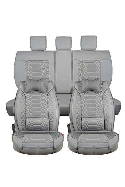 Stil ألفا روميو 147 باب واحد متوافق مع اللون الرمادي الملكي غطاء مقعد السيارة...