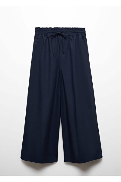 MANGO Woman 100% bavlna Culotte - Kalhoty uvolněného střihu