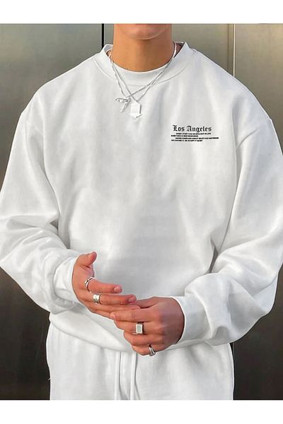 viperkombin Oversize Φούτερ Los Angeles Winter με Fleece Εσωτερικά