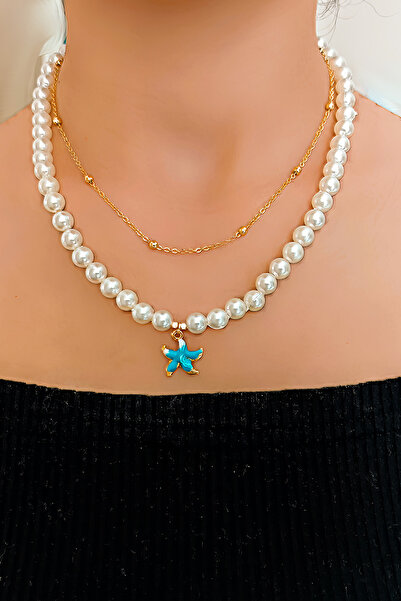 Multi Combination Necklace, Chain Necklace, Pearl Necklace, Starry Necklace, Twin Necklace