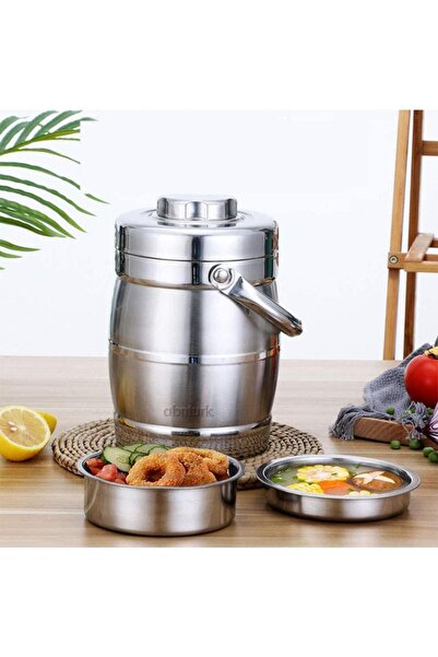 abnturk Sıcak Soğuk Isı Korumalı 18/10 Krom 3 Kaplı Yemek Termosu 304 Kalite ...