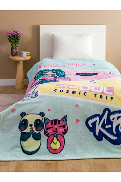 LC Waikiki LCW HOME Anime Baskılı Kız Çocuk Battaniye 150x200 Cm W3FY16Z4