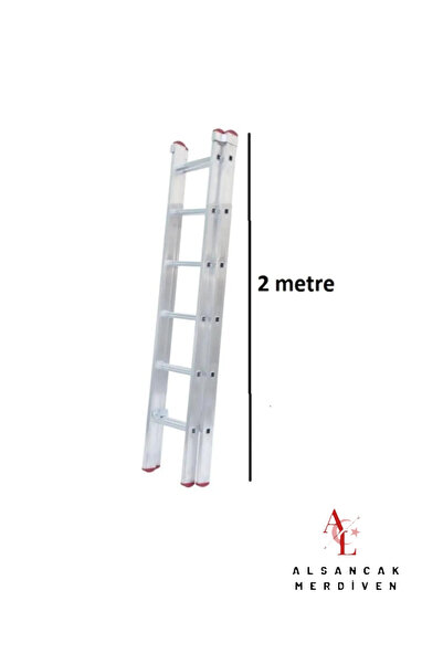 Genel Markalar 2+2 Toplam 4 Metre Endüstriyel Alüminyum Sürgülü Merdiveni ALS...