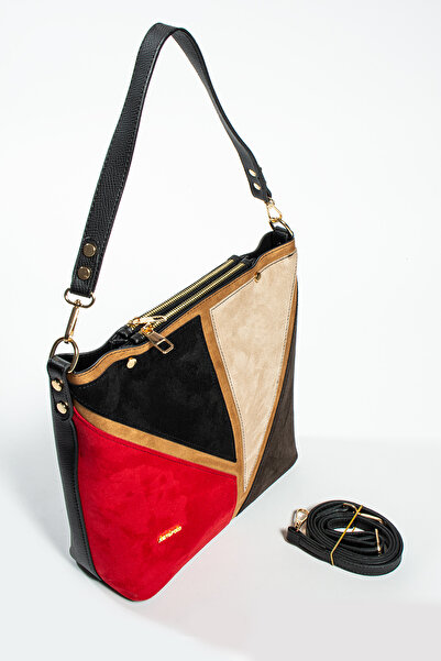 Just Polo حقيبة يد نسائية من جلد الغزال