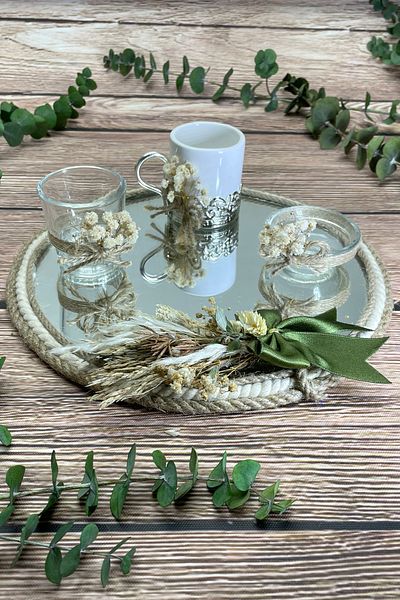 Lora Davet Δίσκος καφέ γαμπρού Promise Engagement (1 ΤΕΜ) Natural 53200