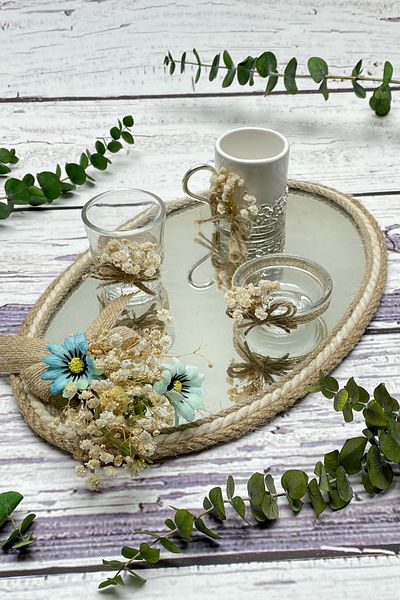 Lora Davet Δίσκος καφέ γαμπρού υπόσχεσης αρραβώνων (1 ΤΕΜ) Μπλε 53227