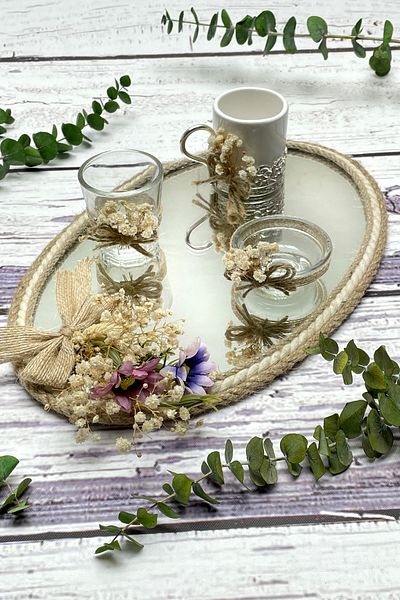 Lora Davet Δίσκος καφέ γαμπρού υπόσχεσης αρραβώνων (1 ΤΕΜ) Μωβ 53226