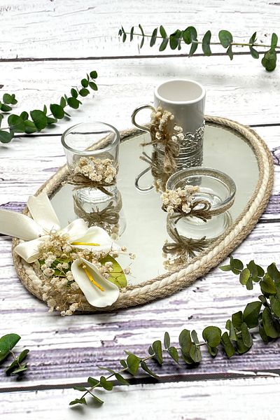 Lora Davet Δίσκος καφέ γαμπρού υπόσχεσης (1 ΤΕΜ) Natural 53230