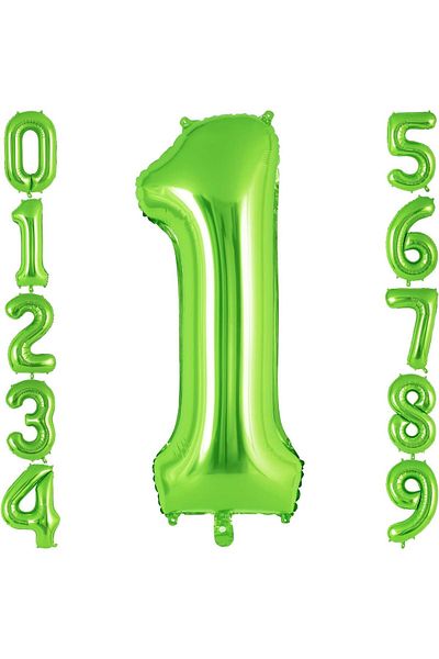 Patladı Gitti 1 Figure Light Green Foil Balloon 32-34" Inc 82 cm