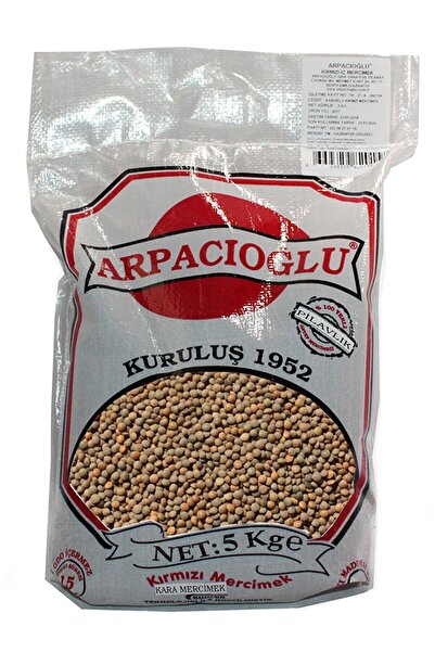Arpacıoğlu %100 Yerli Türk Malı Siyah Mercimek 5kg