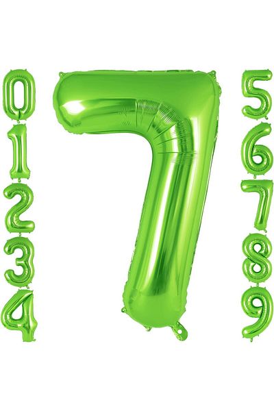 Patladı Gitti 7 Figures Light Green Foil Balloon 32-34" Inc 82 cm