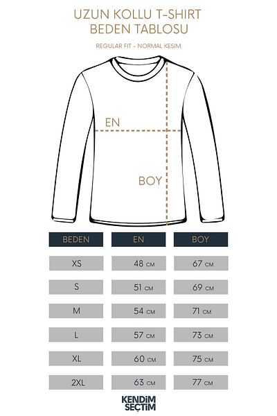 Kendim Seçtim Tricou unisex negru Basic cu mânecă lungă