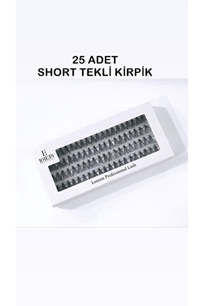Loreen Professional 10 Ply Knot Free Düğümsüz 80 Adet Tekli Kirpik Short ( Sm...