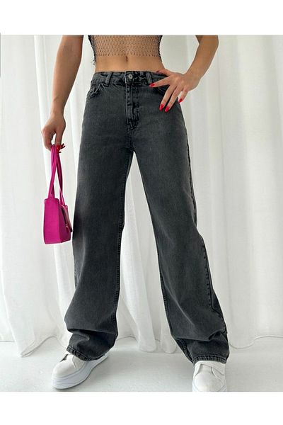 Trn JNS Smoke Colored Super High Waist Lycra Snow Washed Women's Denim Jeans