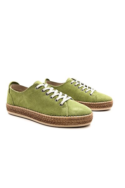 Bulldozer B241804 Справжня замша Шнурівка Зелені анатомічні повсякденні жіноч...