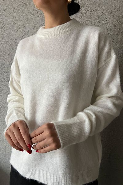 Seda Yalçın Atelier Ecru Bearded Basic Sweater
