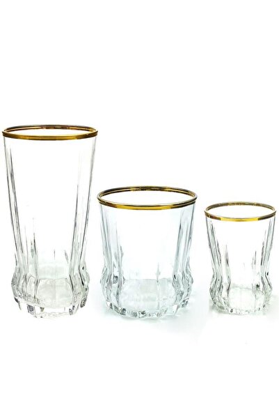 Tiesa Home طقم قهوة جايا 18 قطعة من المشروبات الغازية المذهبة باللون الذهبي و...