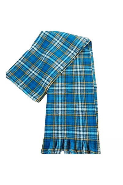 UgurToyss Eșarfă din lână cu model albastru pentru femei și bărbați, mânecă din lână 40x180 cm