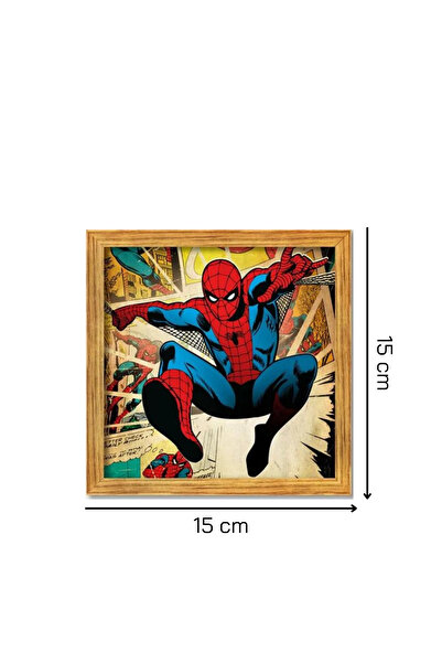 NT Handmade 4 Pieces Frame Look Super Heroes Wall Decor Painting for Salon Living Bed Children Room