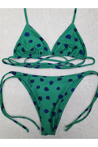 Meot Renkli Brezılya Kesim Üçgen Bikini