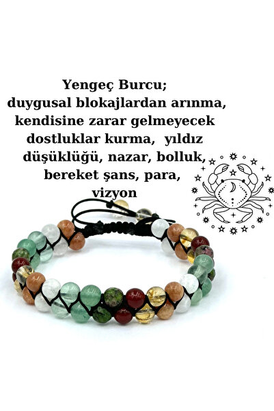 GÜMÜŞ TAŞ EVİ Yengeç Burcu Bileklik